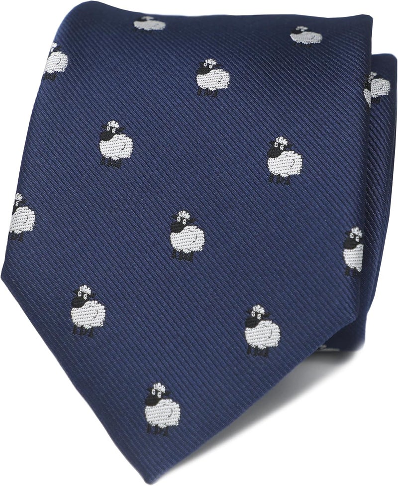 MENDEPOT Animal Pattern Necktie With Gift Box Sea Animal Pattern Tie Father's Day Birthday Gift Tie - Image 1